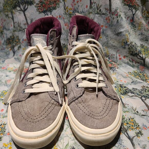 VANS Sneakers Sk8-Hi Mte "Off the Wall" Frost Gray/Prune - US Men 6.5 Women 8 - Picture 2 of 7